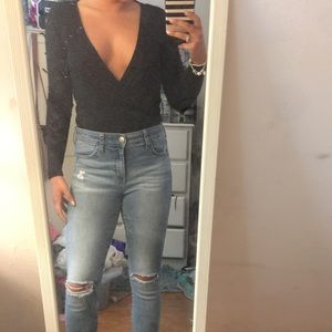 Free People Long Sleeve Body Suit🔮💫🌚